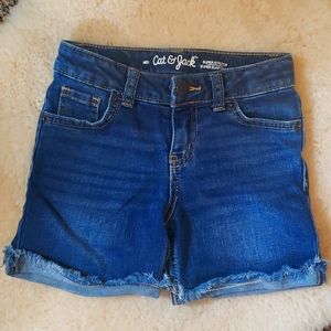 Girls denim shorts.